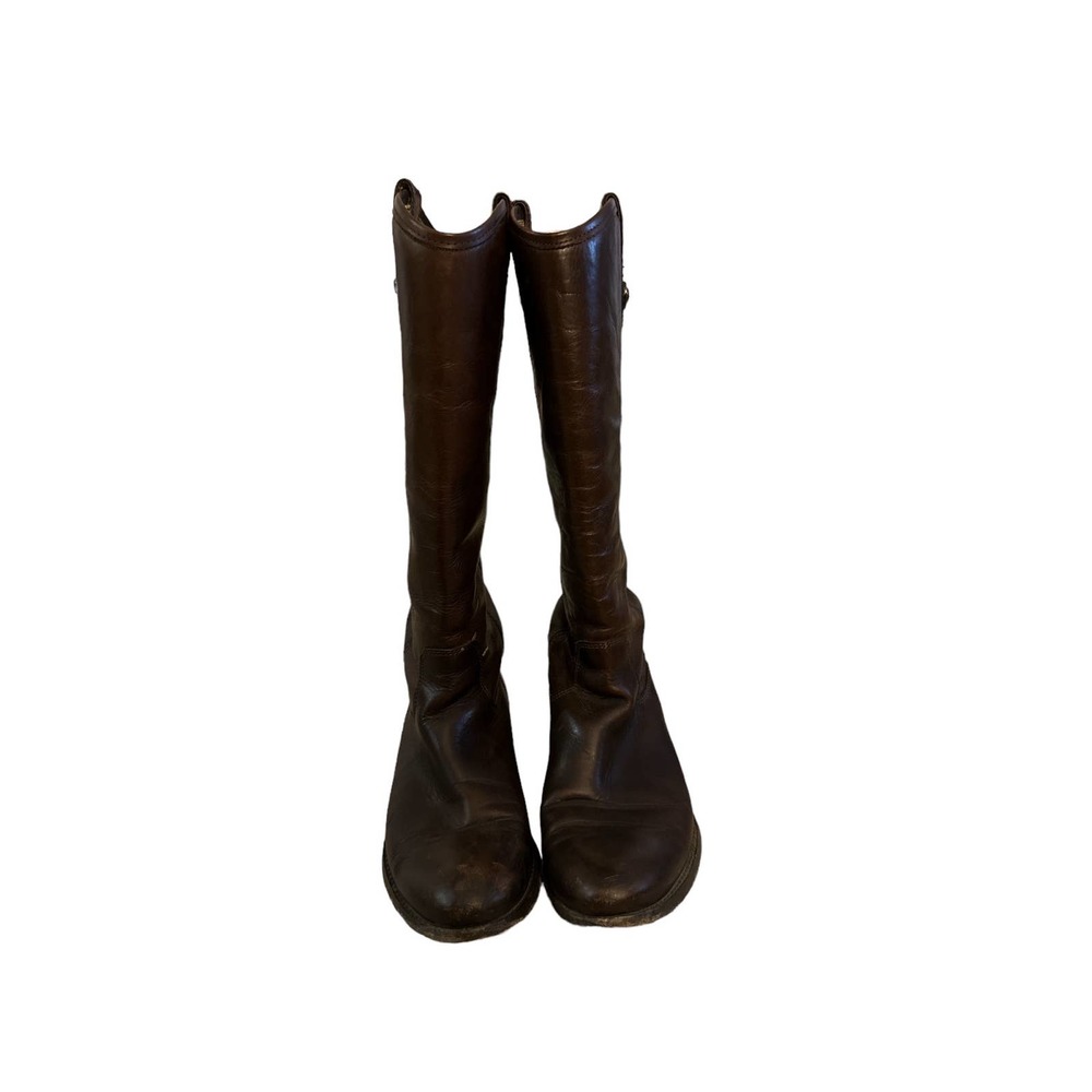 Frye Tall Leather Riding Boots in Brown - Picture 2 of 16